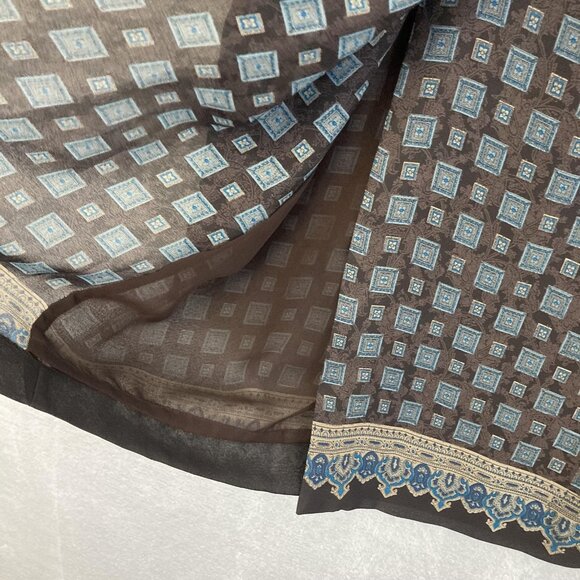 Lane Bryant Boho Maxi Wrap Skirt Womens Plus Size 24 Flowy Lightweight Brown - Picture 7 of 14